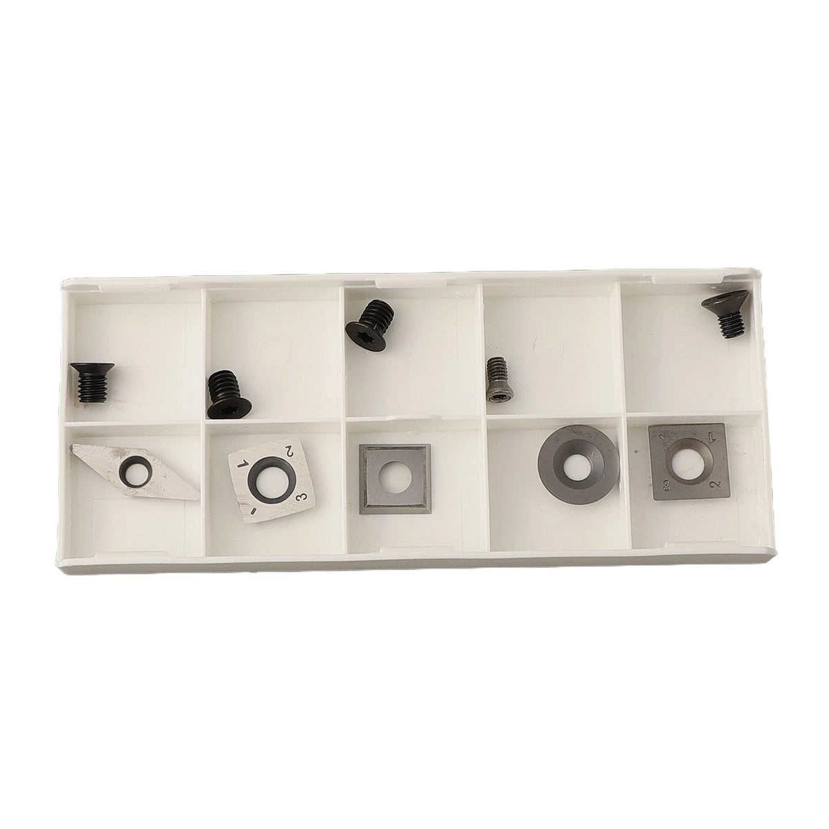 Set of 10 Inserts Blades Lathe Holder Tool for Wood Turning