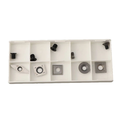 Set of 10 Inserts Blades Lathe Holder Tool for Wood Turning