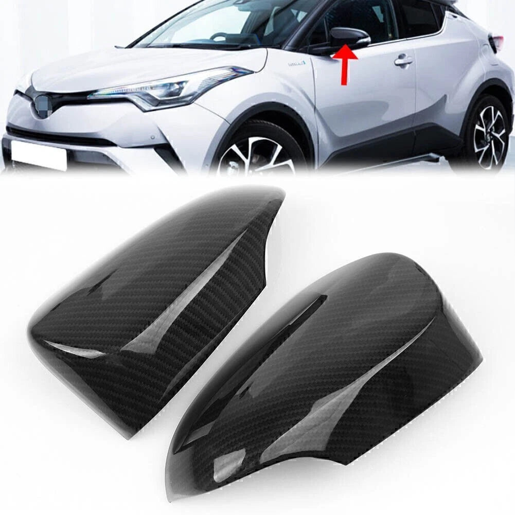 2X Rear View Side Mirror Covers for Toyota C-HR (2016–2018) ABS