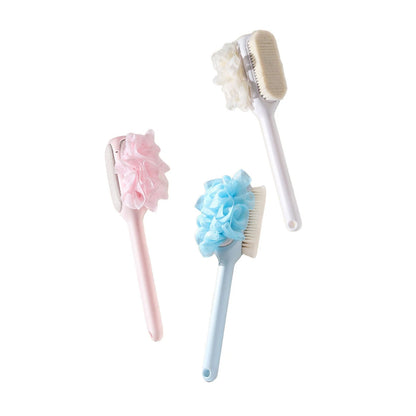 3X Soft Bristle Bath Brush Long Handle for Comfortable Bath Routine