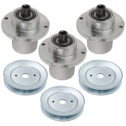Deck Spindles 5.78in Pulleys Replacement for Hustler RD Fastrak FR691 FT691 (1996–2015)