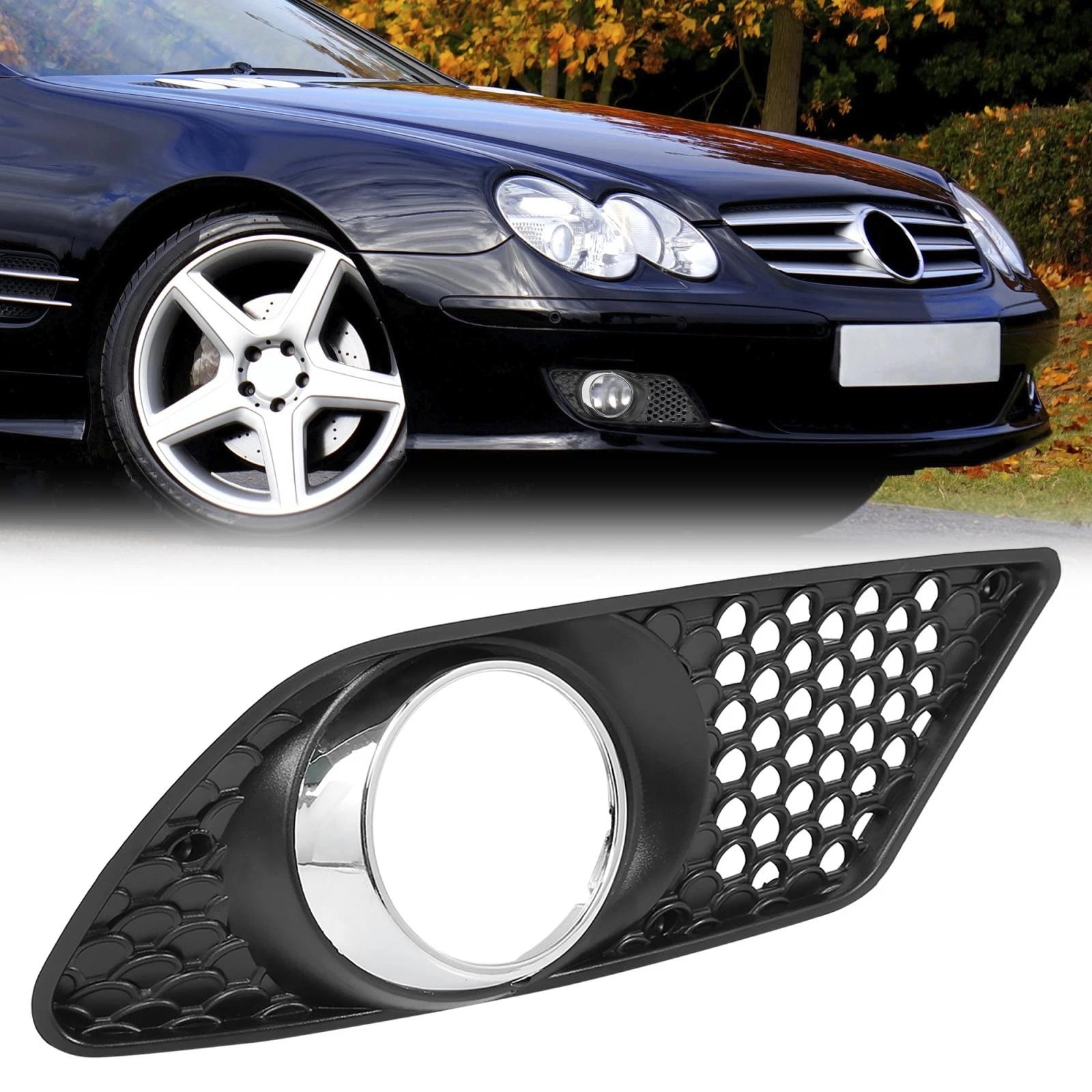 Front Right Fog Light Grille Replacement for Mercedes C350 (2008–2011)