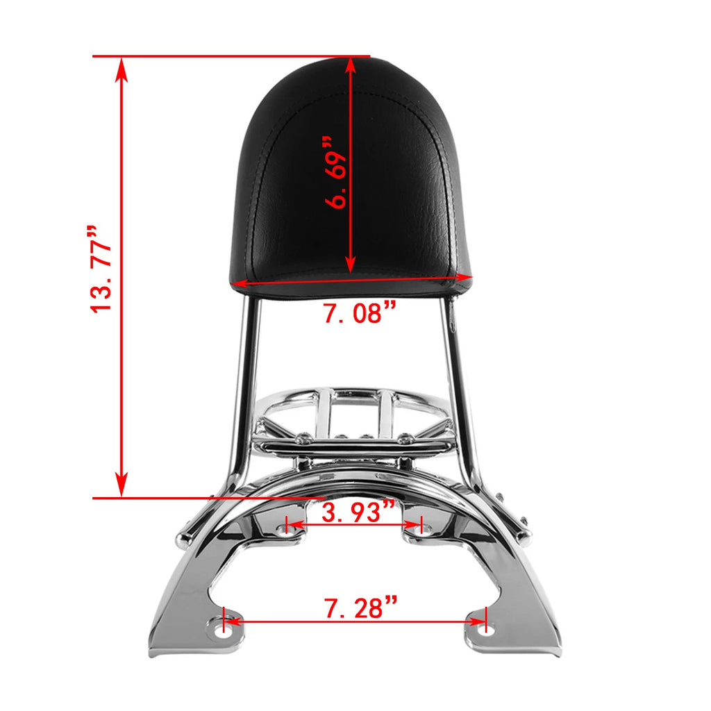 Sissy Bar Backrest Rack Baseplate for Harley VRSCAW VRSCDX VRSCX (2007–2011)