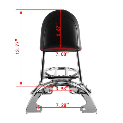Sissy Bar Backrest Rack Baseplate for Harley VRSCAW VRSCDX VRSCX (2007–2011)