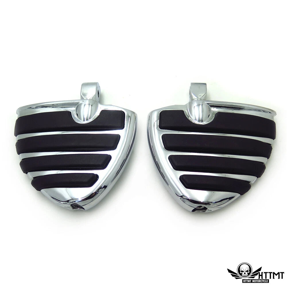 Chrome Wing Mini Floorboards w/ Adapters for Suzuki Marauder 800 (1997–2004)