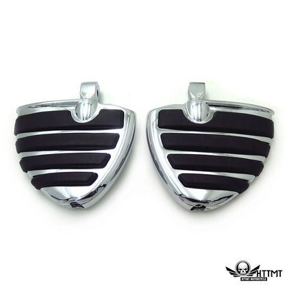 Chrome Wing Mini Floorboards w/ Adapters for Suzuki Marauder 800 (1997–2004)