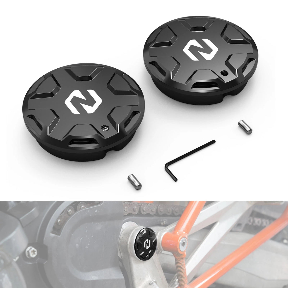 Pair Swingarm Pivot Frame Hole Plug Cover for Husqvarna 701 Enduro (2016–2025)