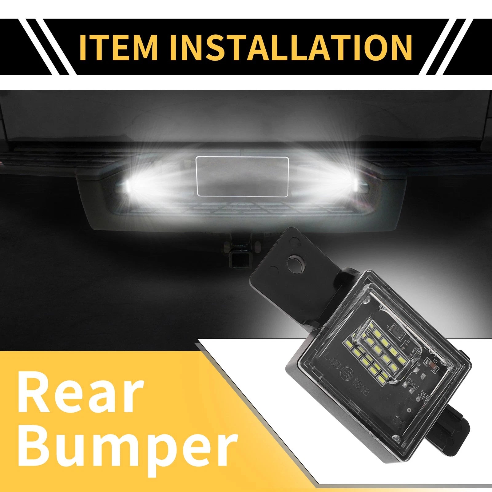 2pcs License Plate Light Lamp Replacement for Chevrolet Silverado (2007–2014)