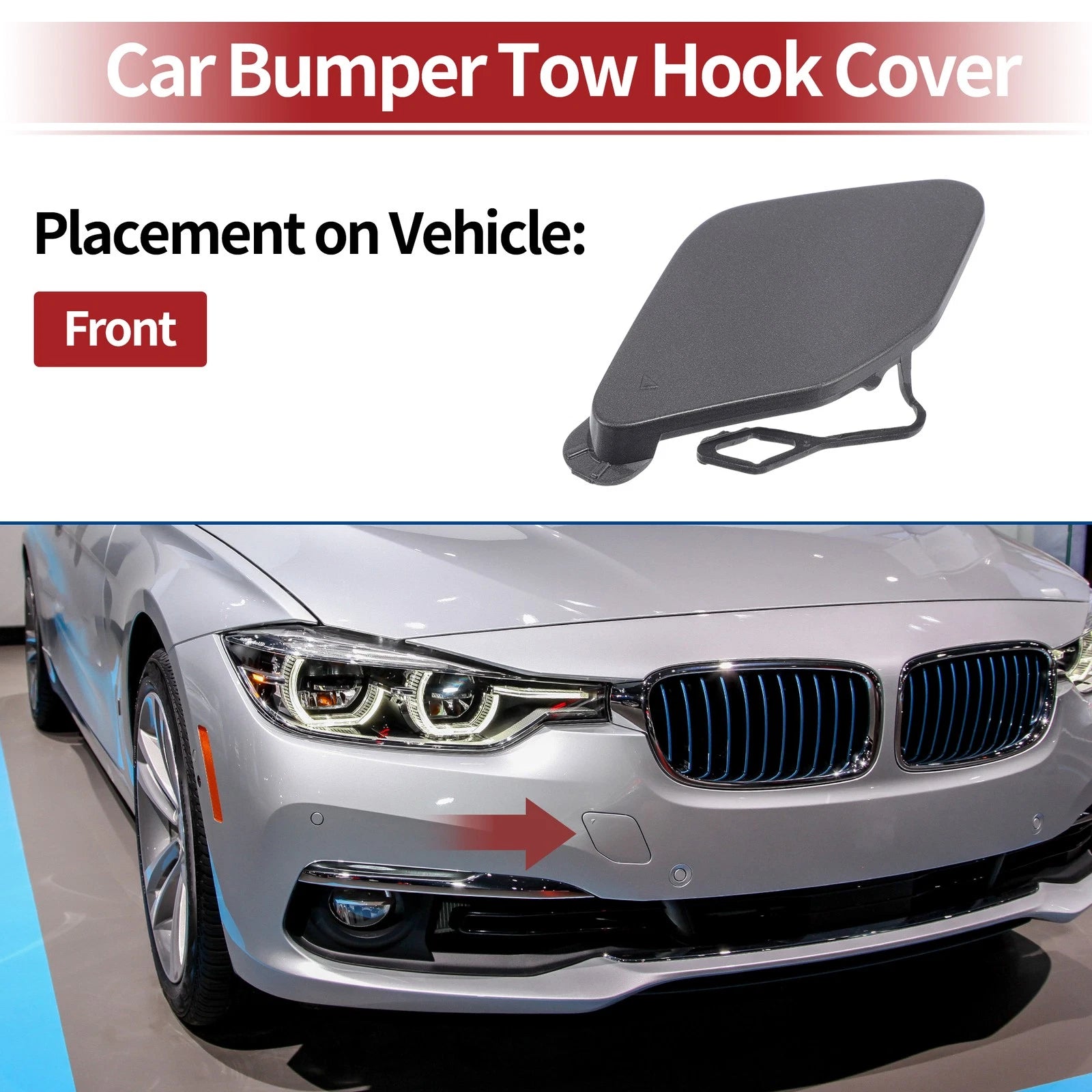 Front Tow Hook Cover Replacement for BMW 320i (2016–2018)
