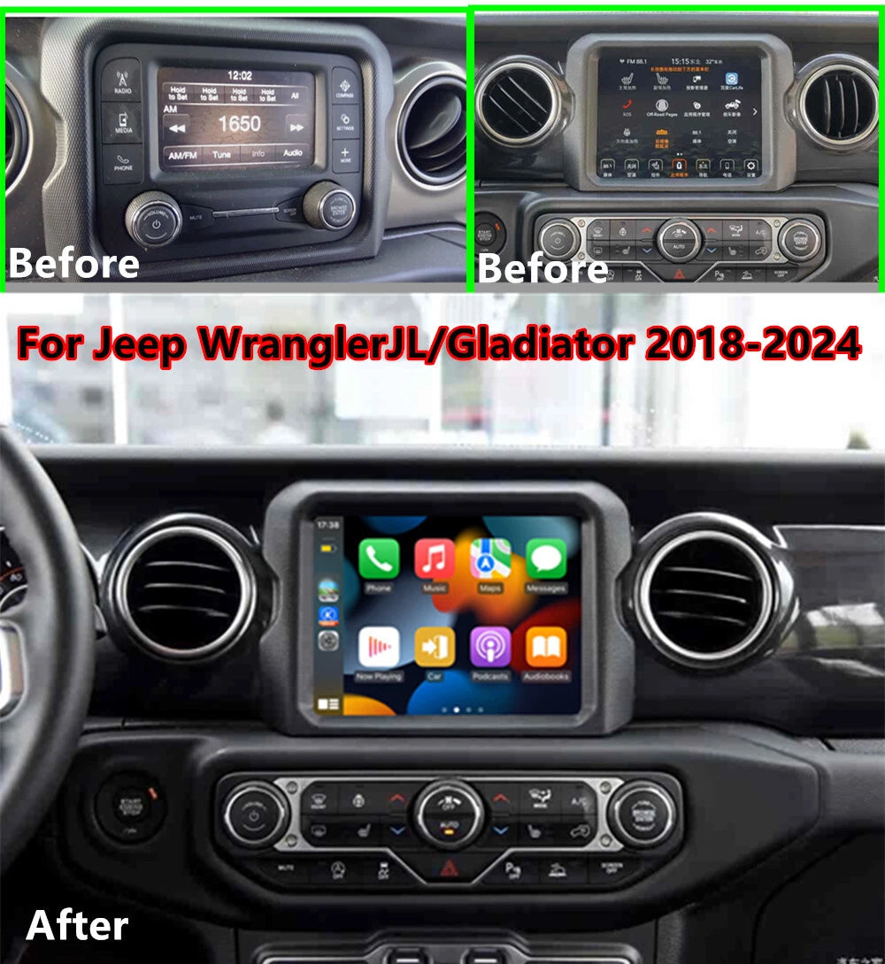 8.4'' Car Stereo GPS Navigation for Jeep Wrangler JL/Gladiator (2018–2024)