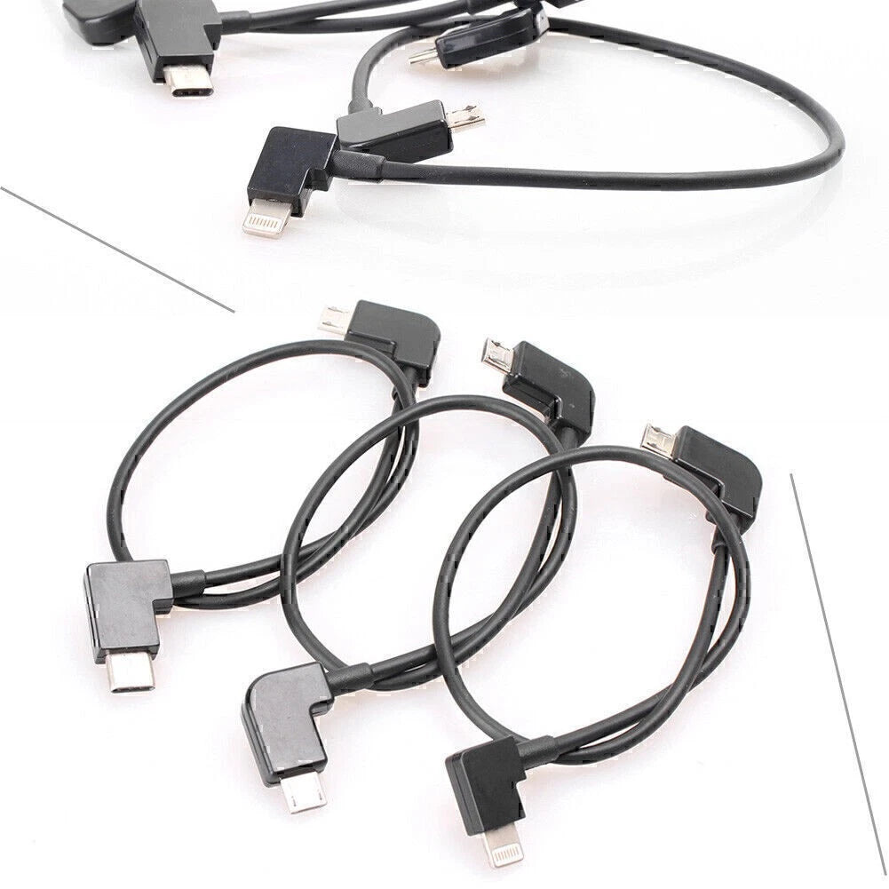 90° IOS Micro Type C USB Cable OTG for DJI Spark/Mavic Pro iPhone Android
