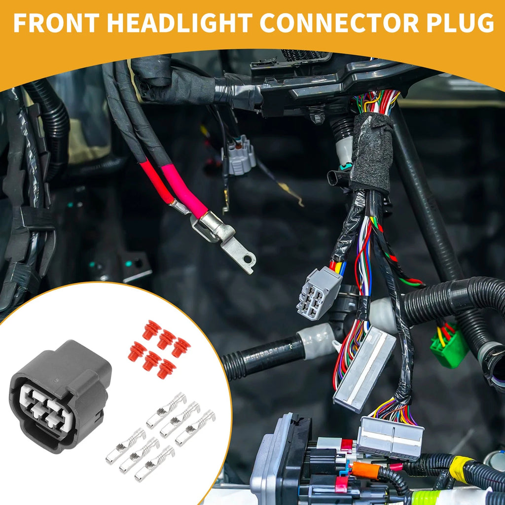 6 Pin Front Headlight Connector Plug Replacement for Toyota (2005–2023)