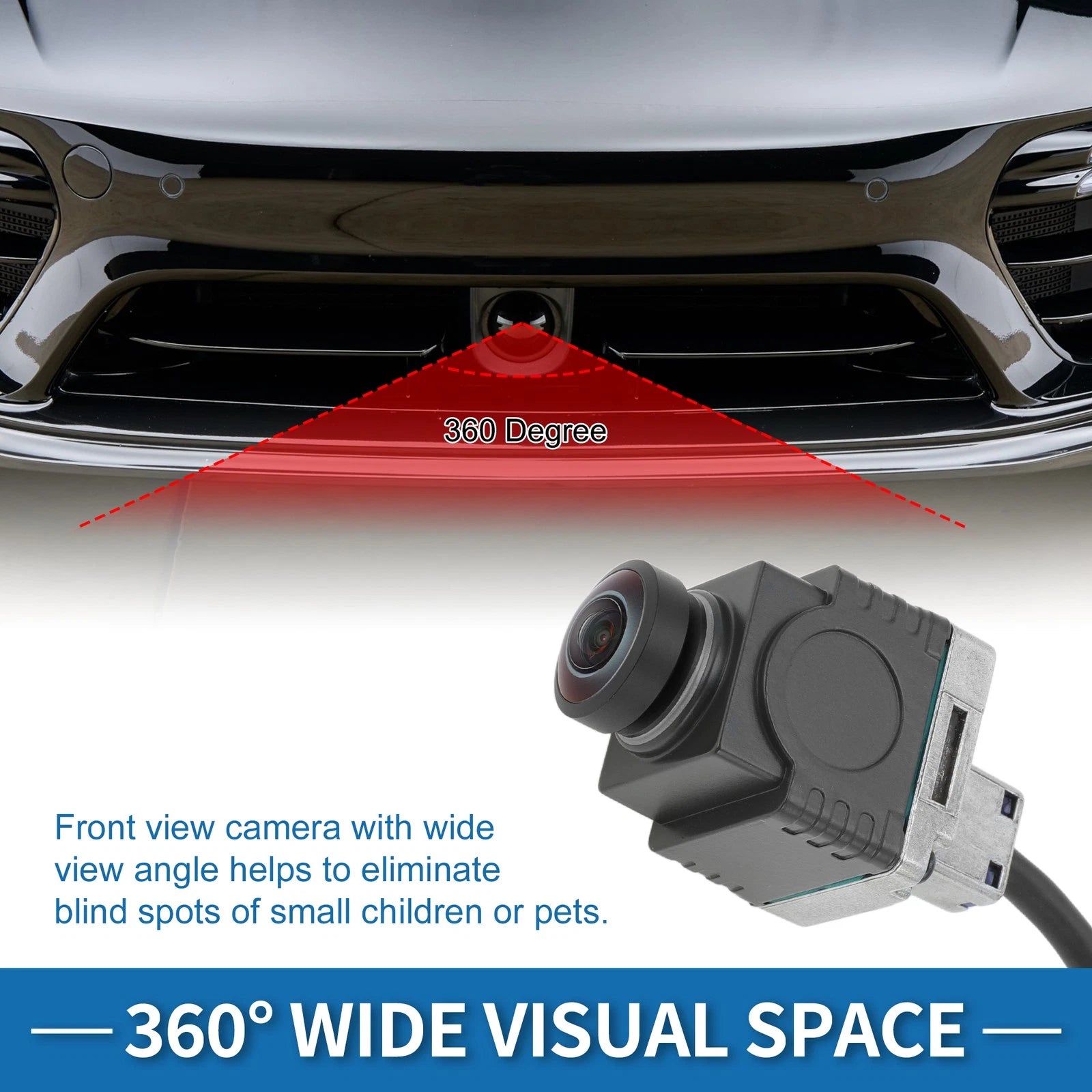 Front View Park Assist Camera OEM Replacement for Mercedes C220 C350 2013–2015