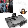 Rear License Plate Mount Bracket w/ LED Light for Jeep Wrangler (2007–2015)