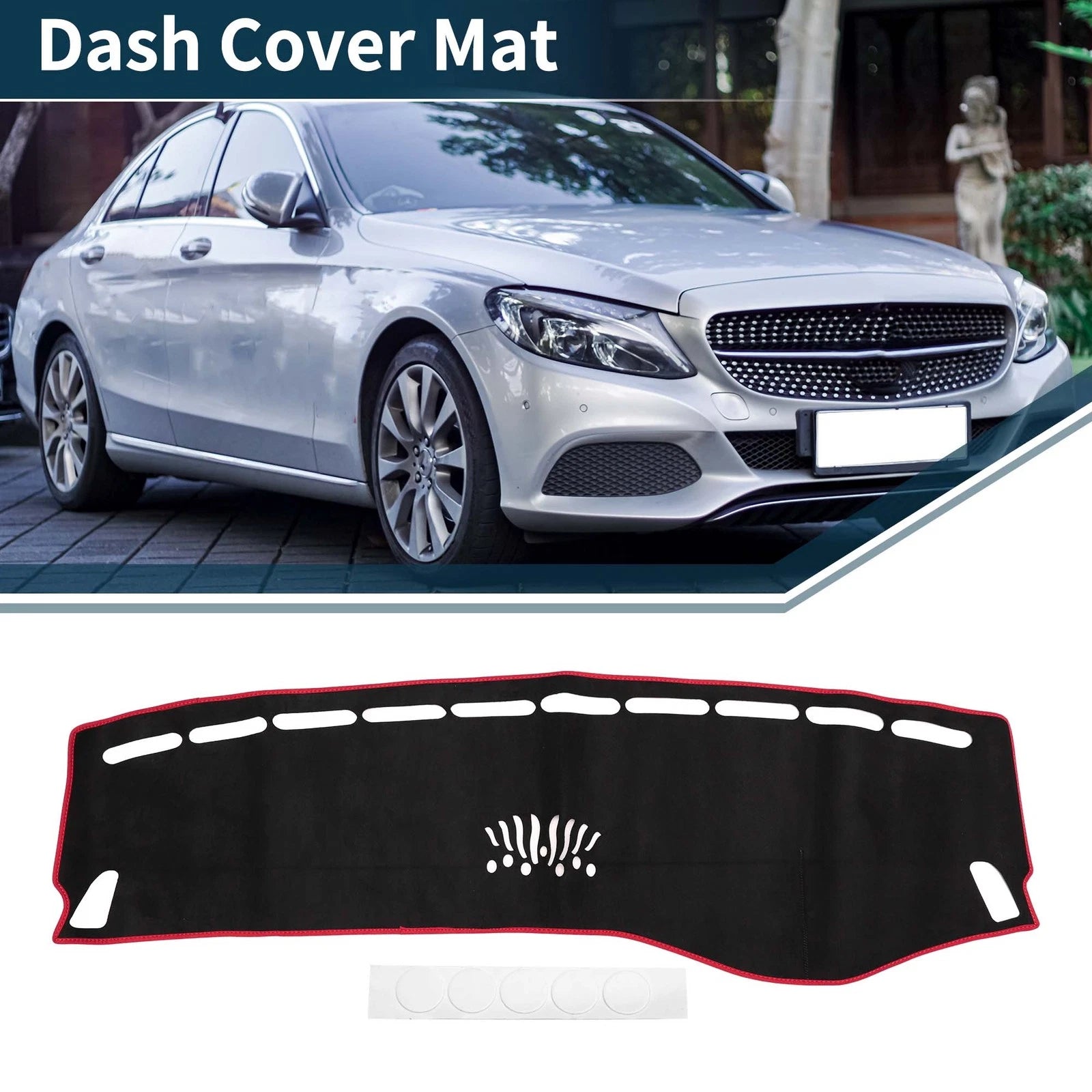 Dashboard Dash Cover Mat Sun Protector for Mercedes Benz GLC (2016–2022)