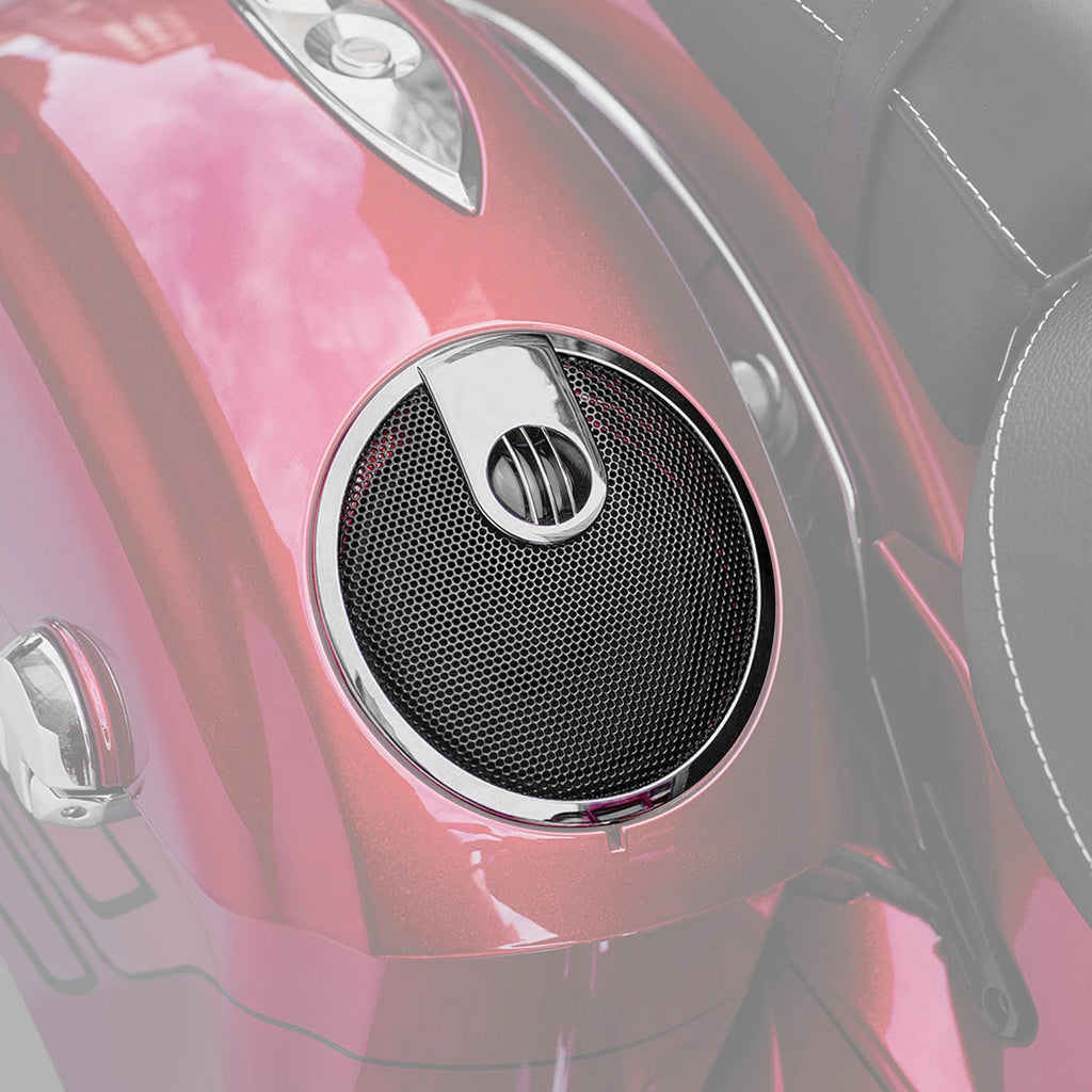 6.5" Saddlebag Speaker Lid Grill for Indian Chieftain Roadmaster (2014–2018)