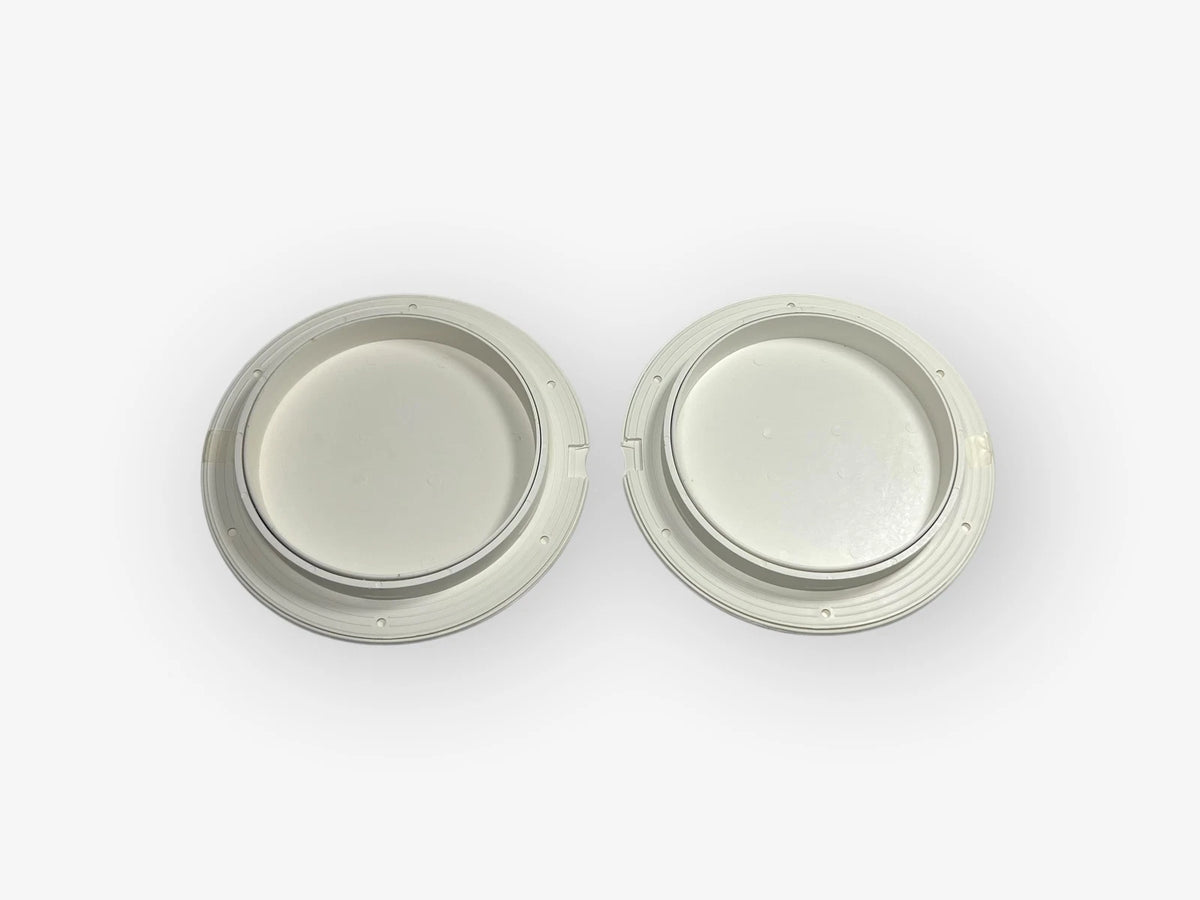 Set of 2 Deck Plates for Marpac 7-0633 (6in ID, Pry Out Design, White)