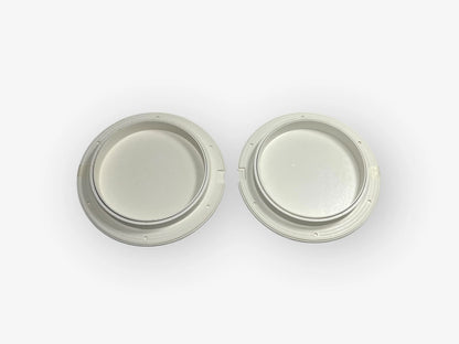 Set of 2 Deck Plates for Marpac 7-0633 (6in ID, Pry Out Design, White)