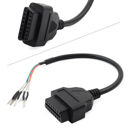 16 Pin OBD2 Female K Line CAN Jumper Tester Connector for
