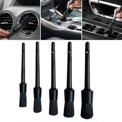 5PC Car Detailing Brush Kit for Auto Interior Cleaning