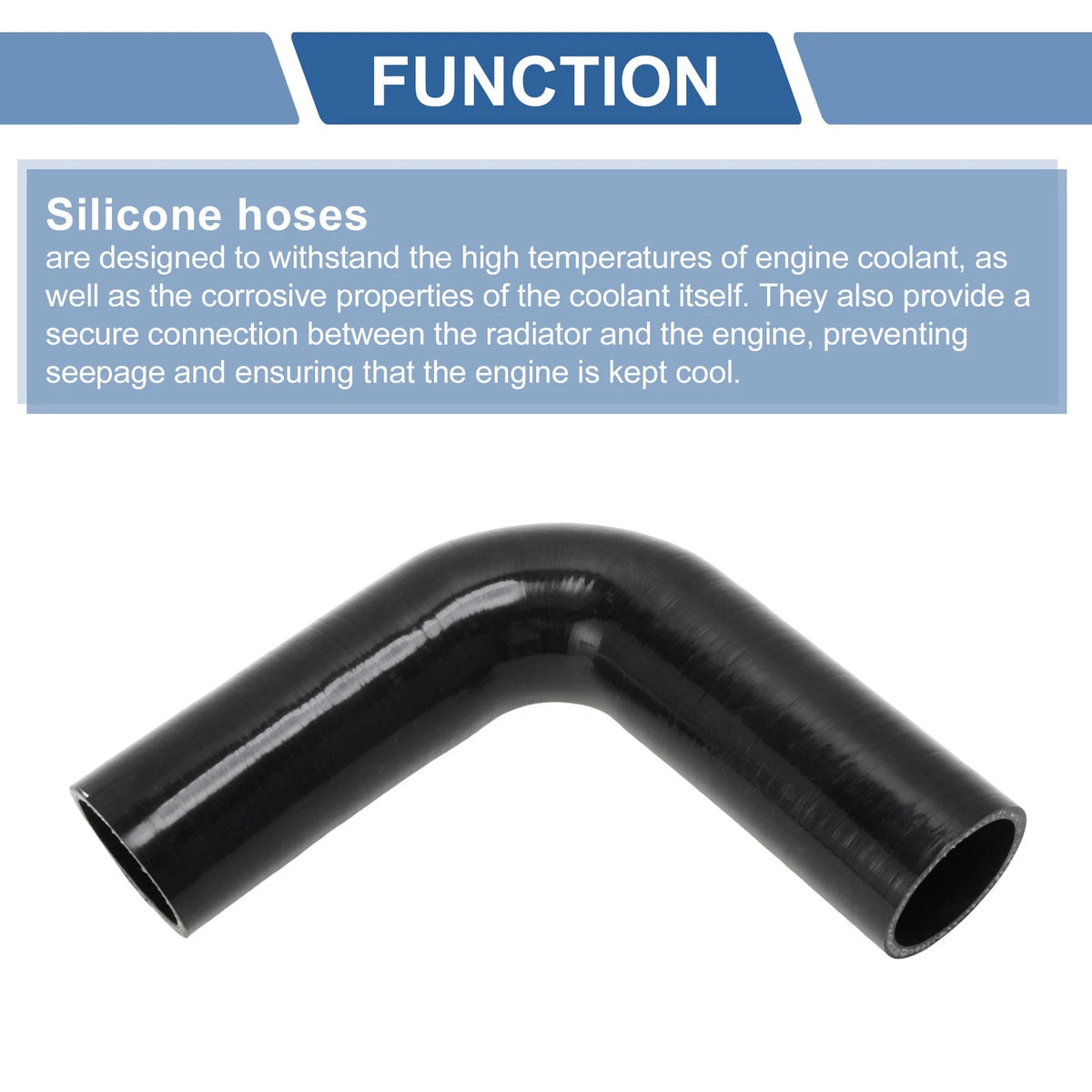 90 Degree 57mm Silicone Elbow for Intercooler Heater (178mm)