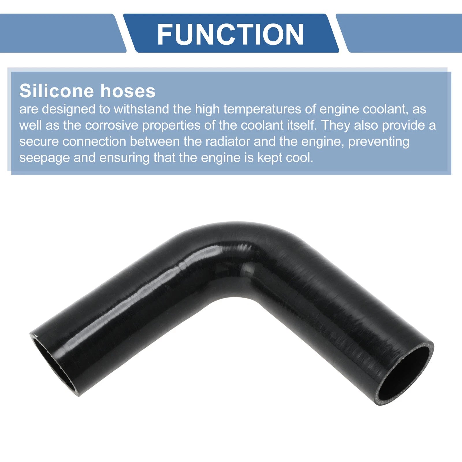 90 Degree 57mm Silicone Elbow for Intercooler Heater (178mm)