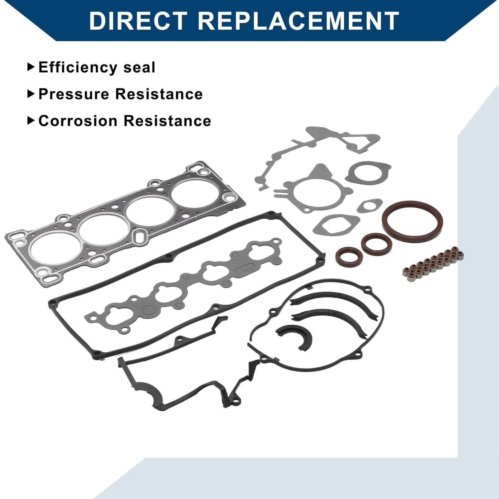 Cylinder Head Gasket Kit Replacement for Mazda B6E 16V Engine (1968–1976)