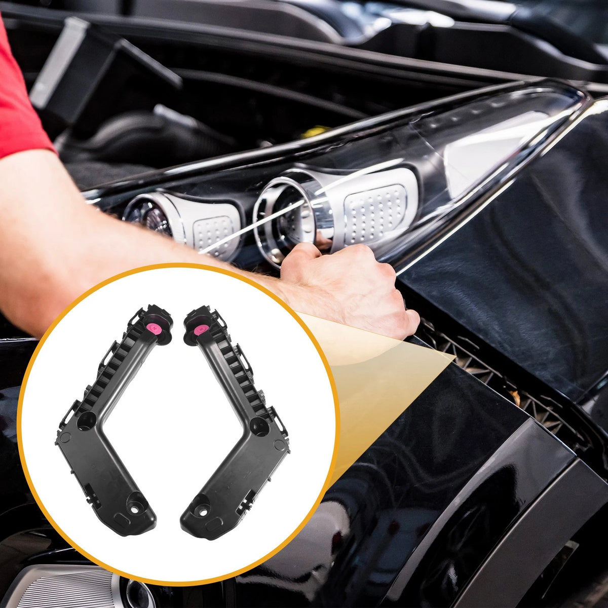 LH RH Side Front Bumper Support Bracket Pair for Toyota Corolla (2017–2019)