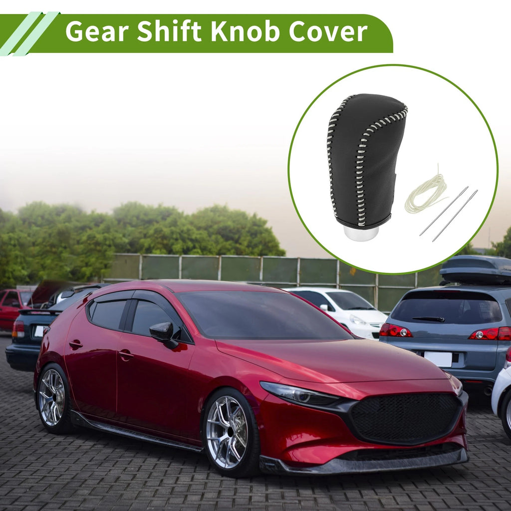 Gear Shift Knob Cover Replacement for Mazda 3 (2014–2018) Black Beige