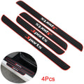 4Pcs Rubber Car Front & Rear Door Scuff Sill Cover Panel Step Scratch Protector