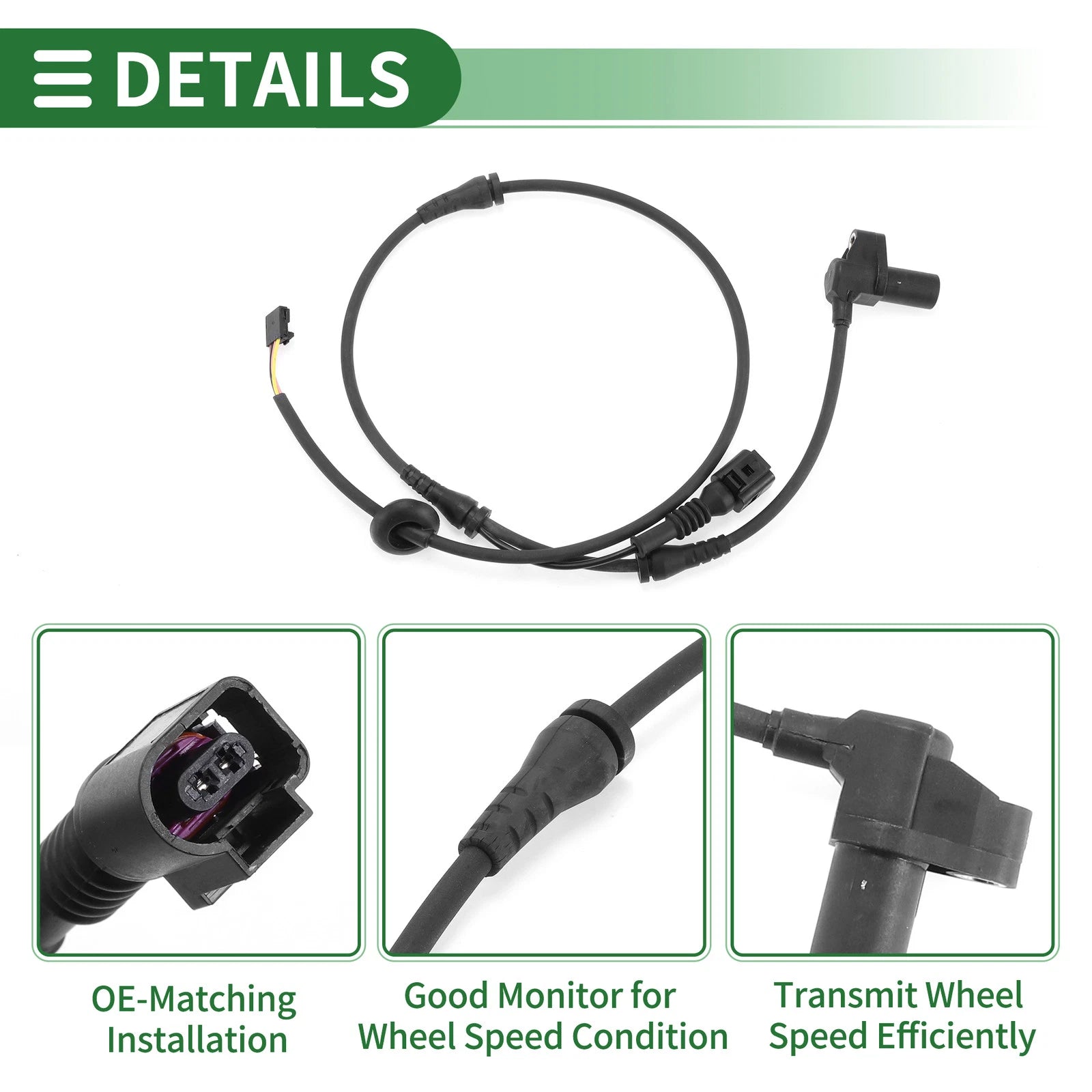 ABS Wheel Speed Sensor No. 8E0927803A for Audi A4 (2000–2005)