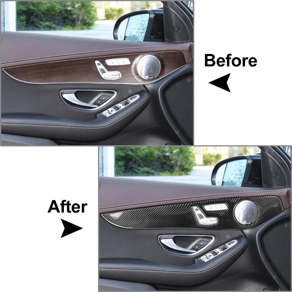 Interior Door Panel Cover Trim for Benz C Class W205 (2014–2021), GLC Class (2016–2021)