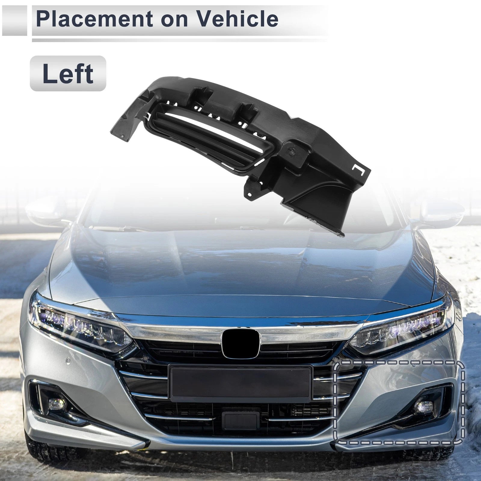 Front Left Fog Light Grill Replacement for Dodge Charger (2015–2021)