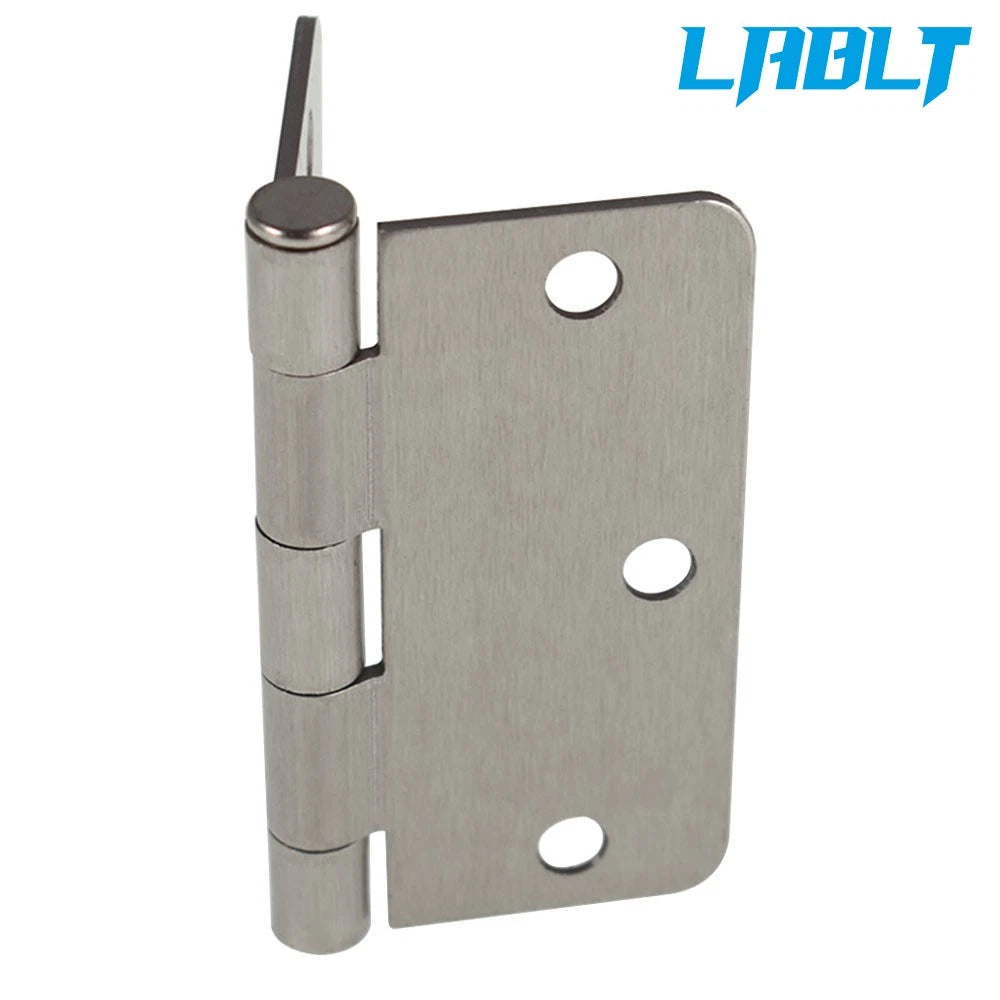 50 Pack Satin Nickel Door Hinges for (3-1/2", 1/4" Radius)