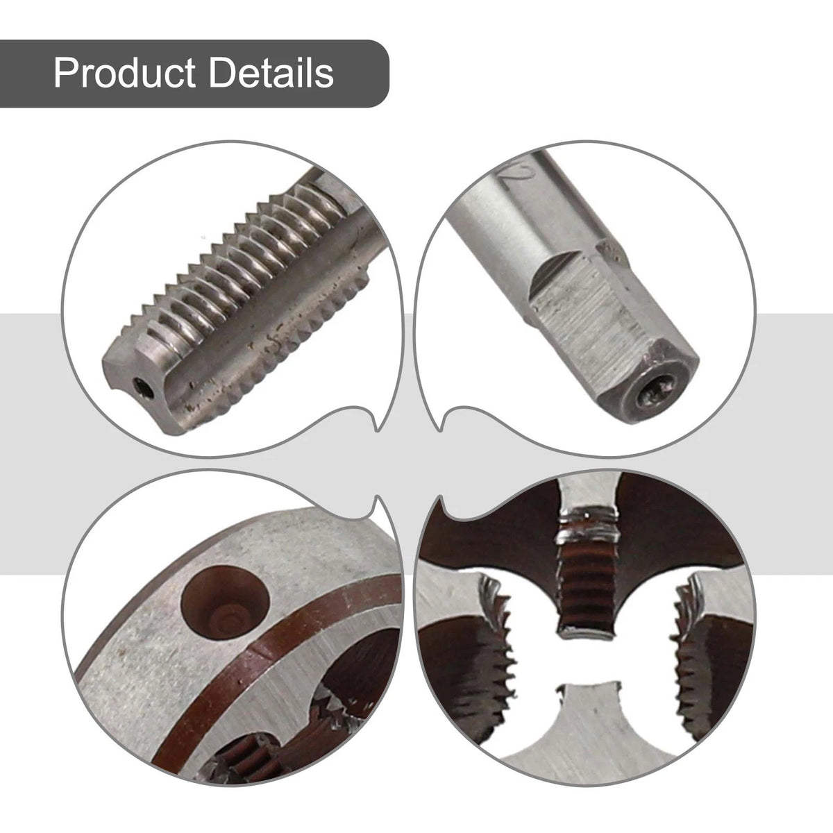2X M10X1.25 Right Hand Taps and Die Set for Threading Efficiency