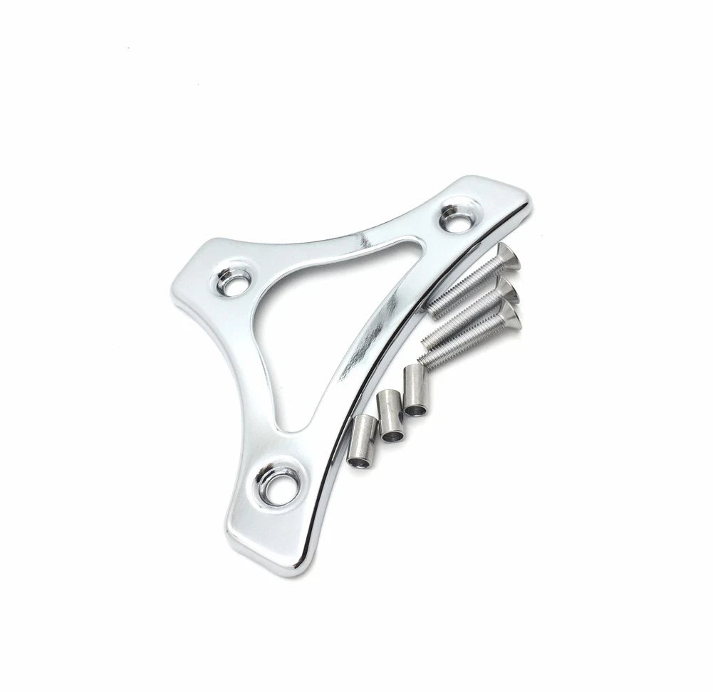 Chrome Sissy Bar Backrest Pad Mount Kit for Harley Touring (2009–2017)