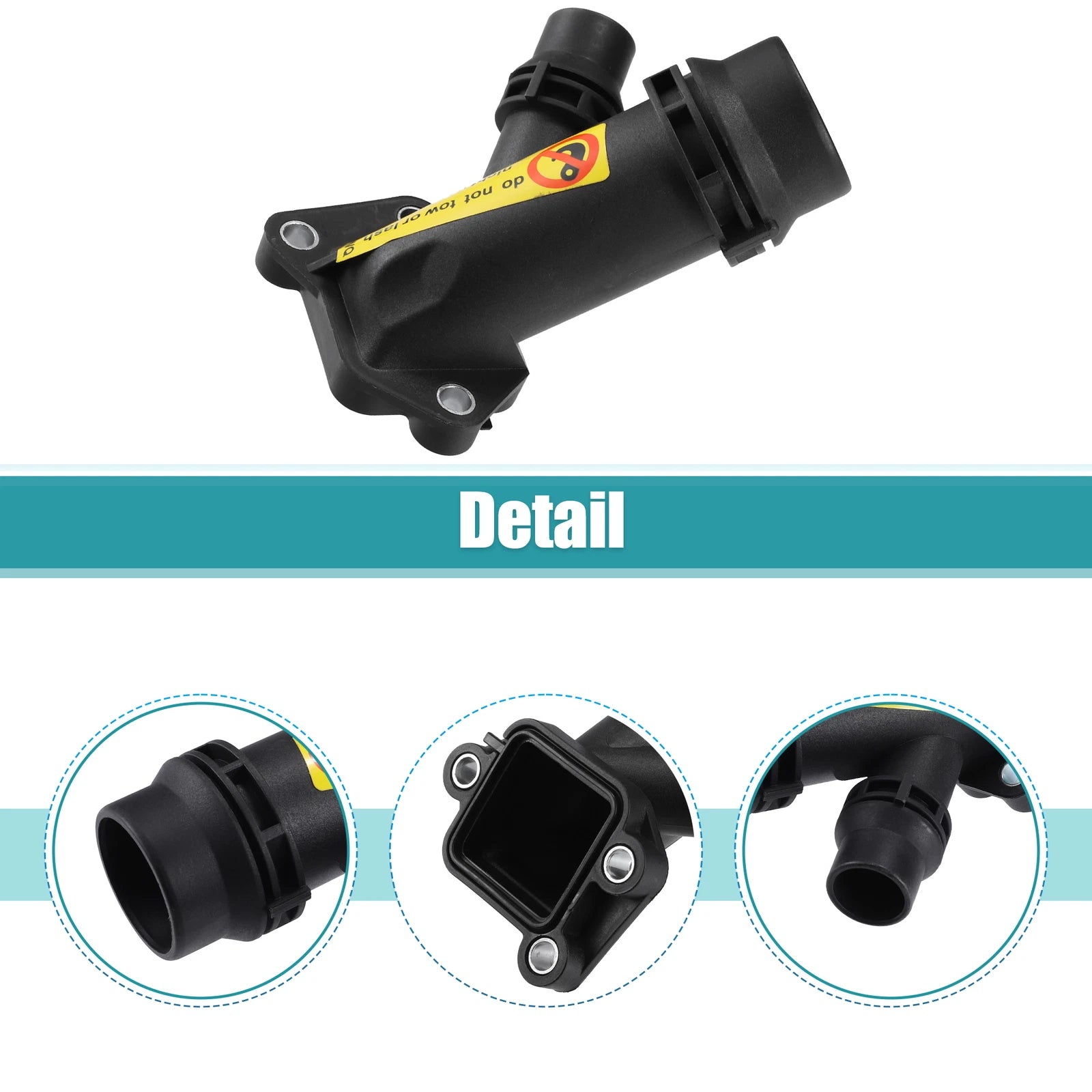 Engine Coolant Hose Connector for BMW E38 E39 E46 E65 E66 E67 (1995–2006) No. 11127806196