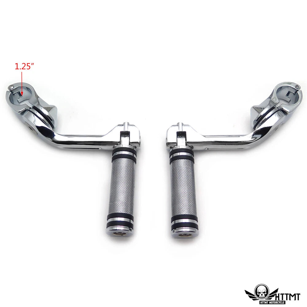 Chrome 5" Long Foot Peg Kit for Harley Davidson SuperLow 1200T (2014–2017)