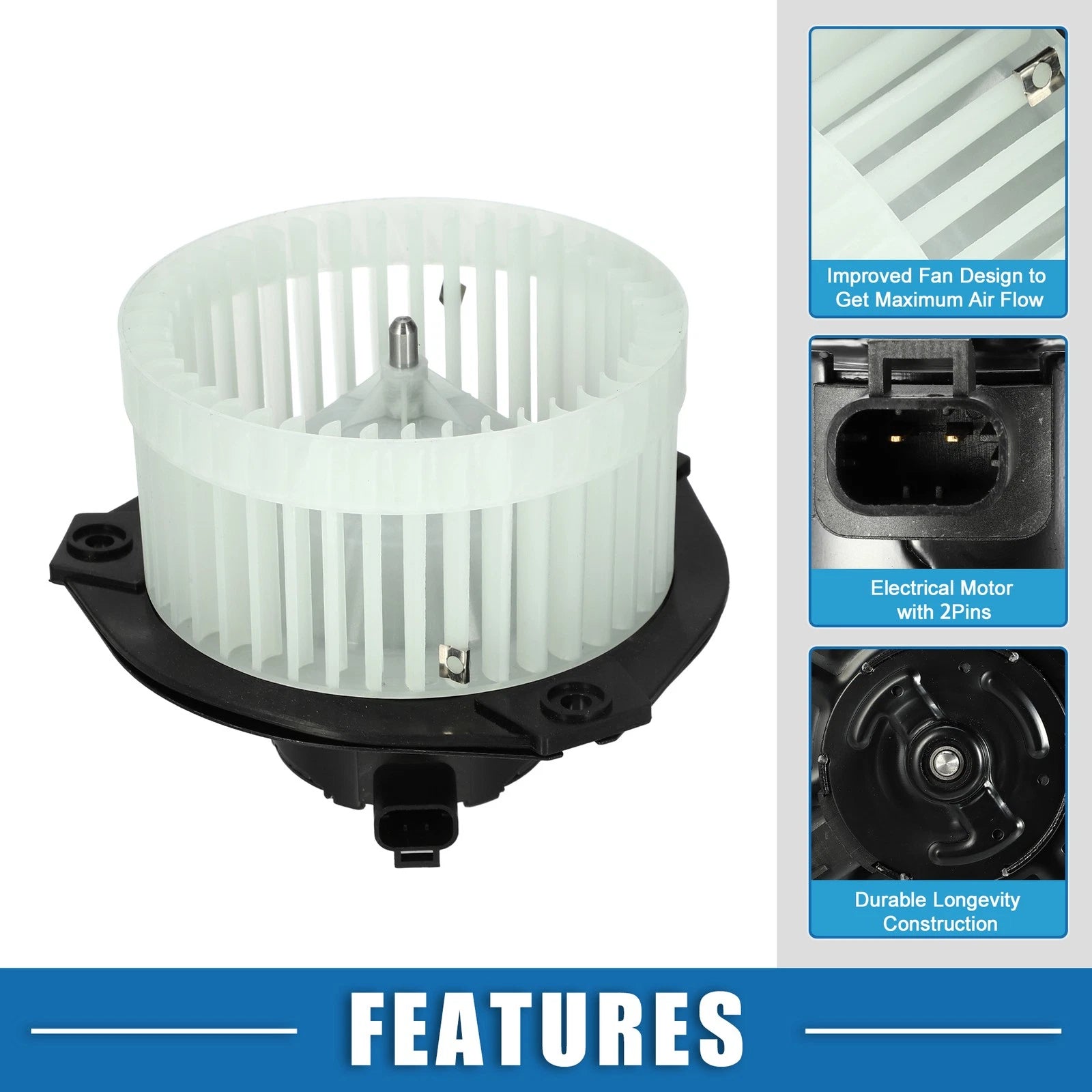 HVAC Heater Blower Motor Fan Assembly Replacement for Buick Regal (2001–2004)