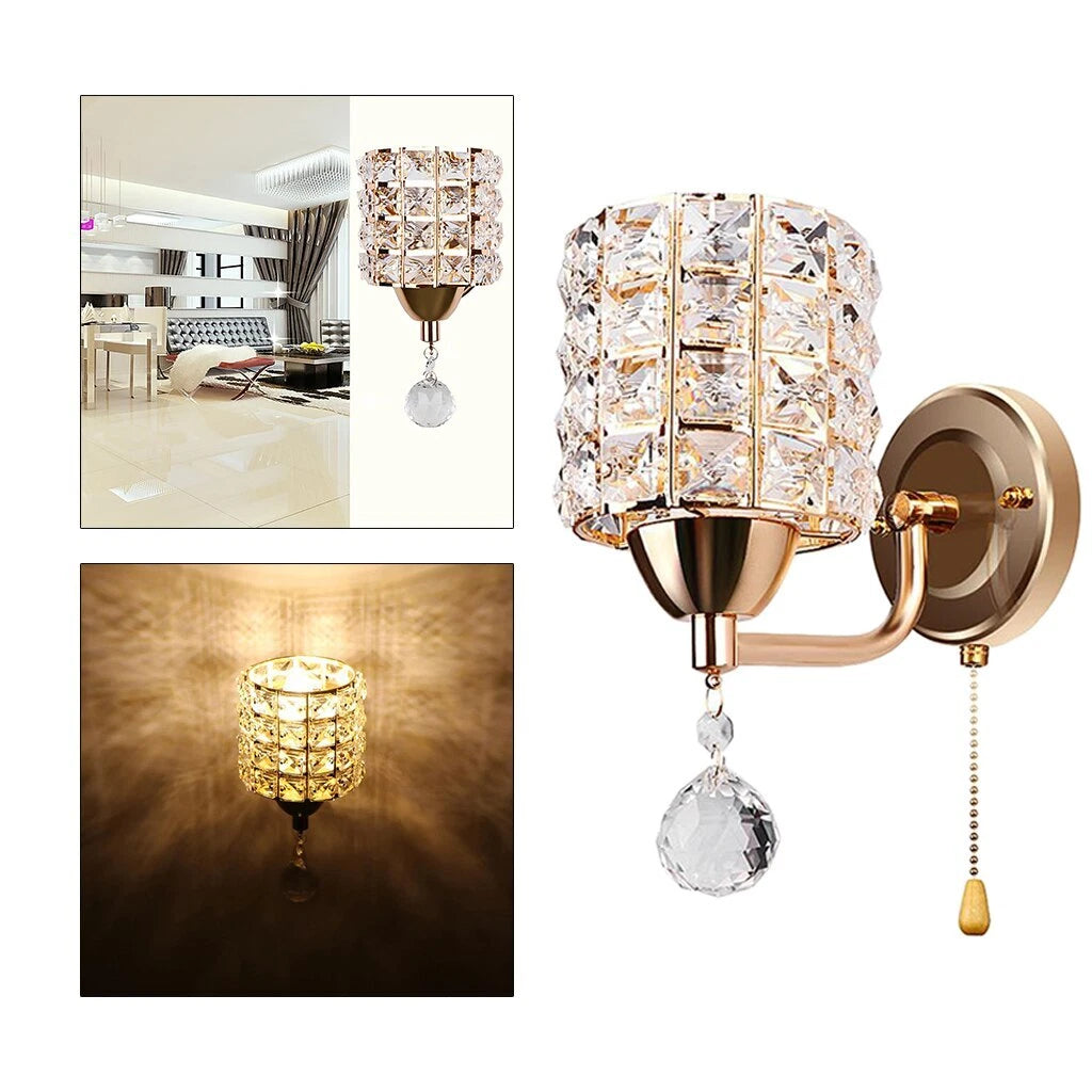 Luxury Crystal Wall Light for E27 Fixtures (Modern Design)