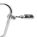 Chrome Angled Adjustable Skull Foot Peg for 1.25" Engine Guard (Fits )