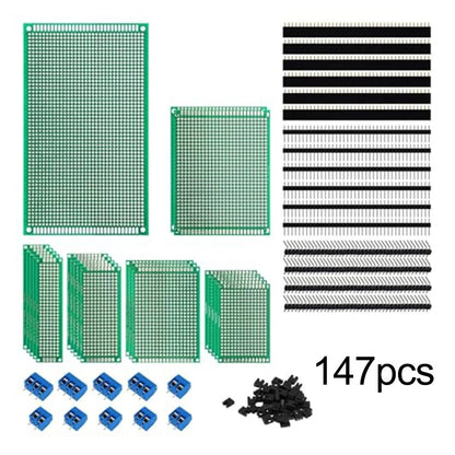 147 Piece PCB Circuit Board Kit for Electronic Design and Testing