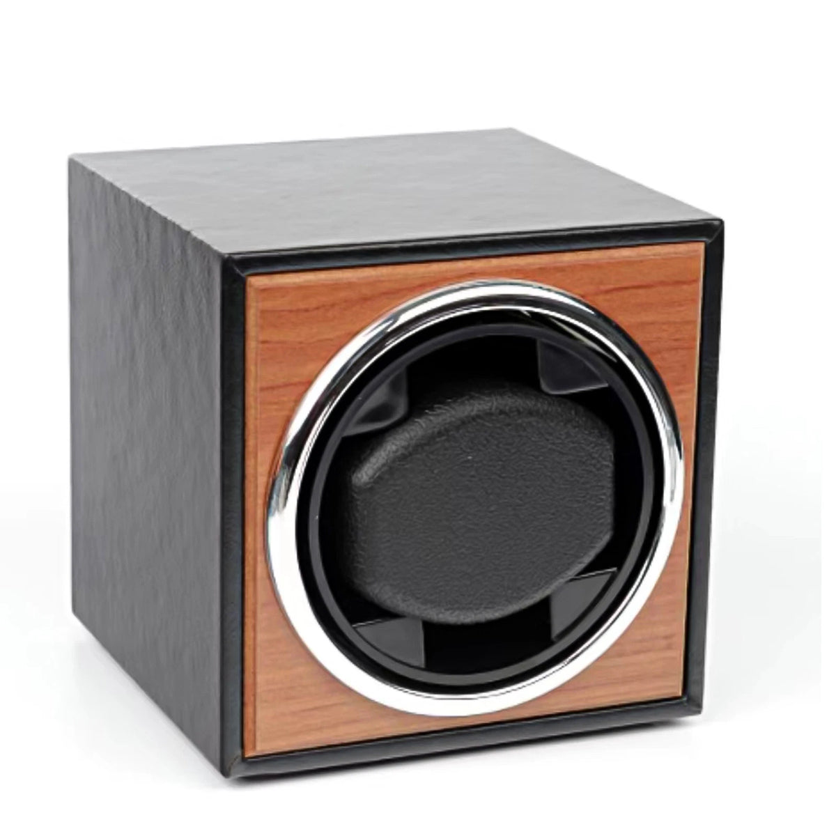 Automatic Electric Watch Winder for Vertical Display (Leather, Wood)