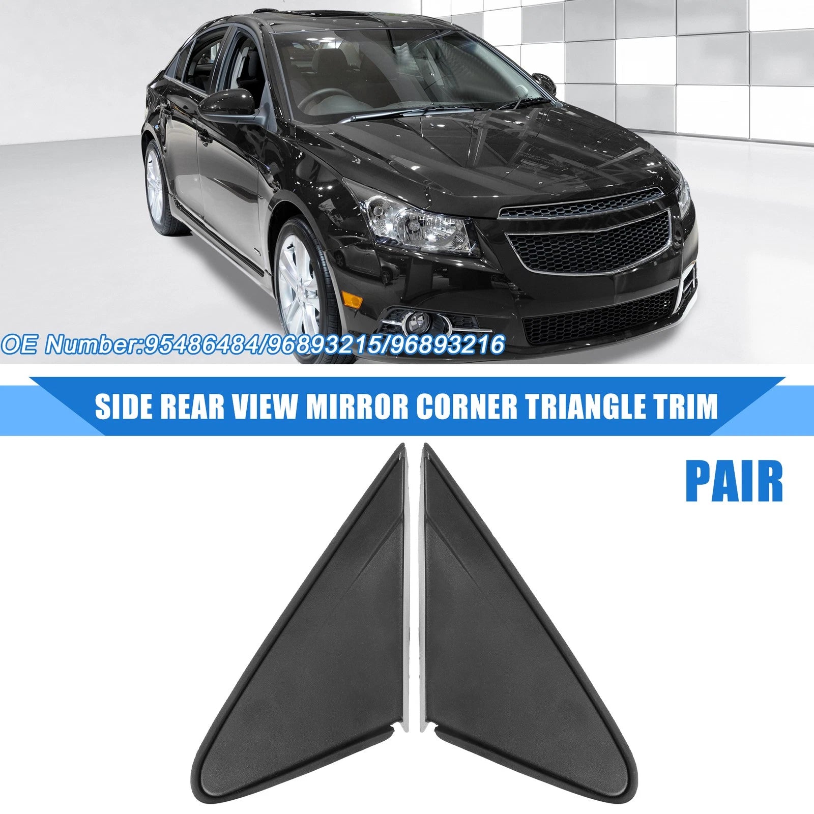Rear View Mirror Corner Trim Left Right Side for Chevy Cruze (2011–2016)
