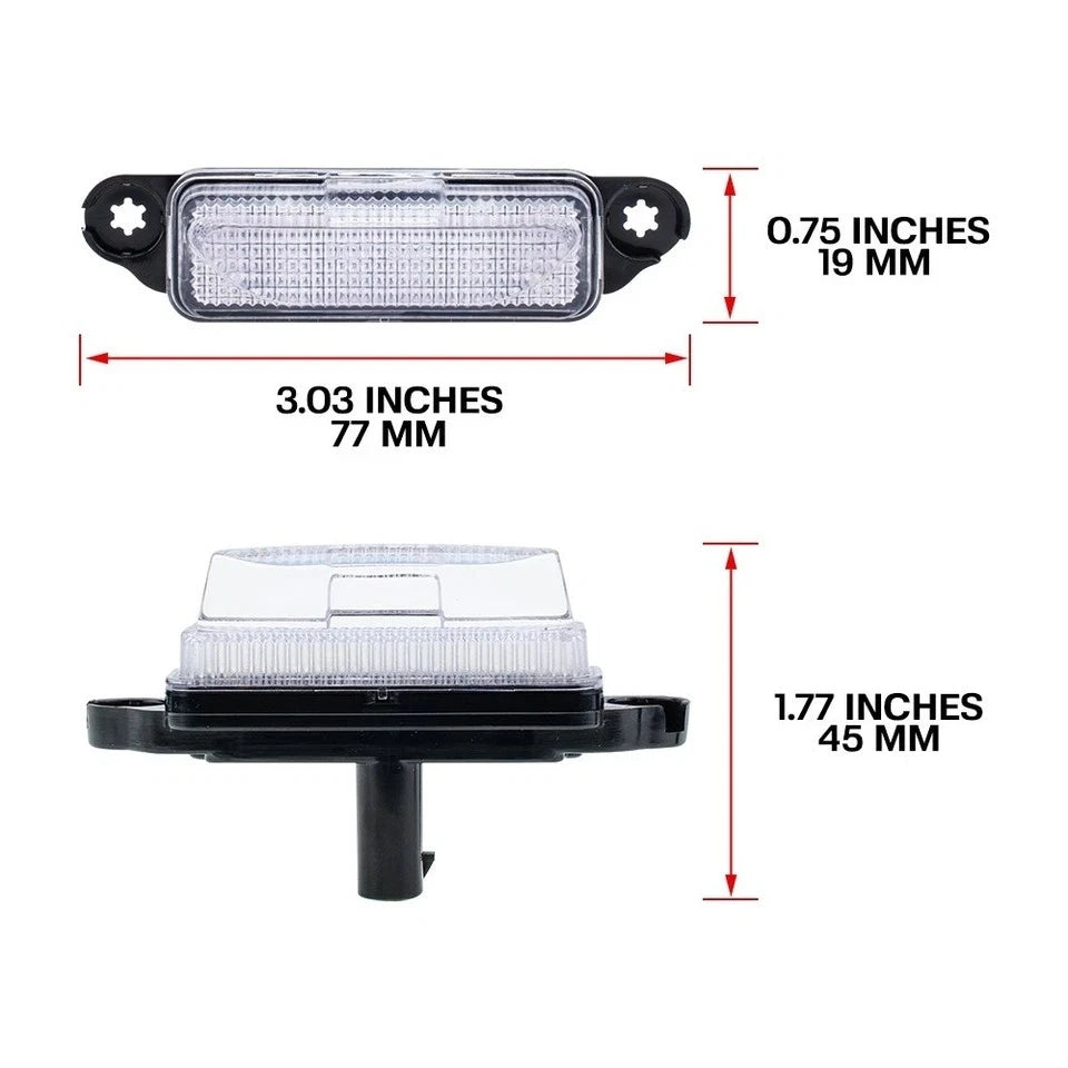3PC Clear White LED Hood Scoop Marker Running Light for Dodge RAM 1500 TRX (2021–2025)