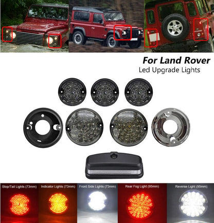 Smoked Fog Stop Reverse Indicator Light for Land Rover Defender 90 110 130