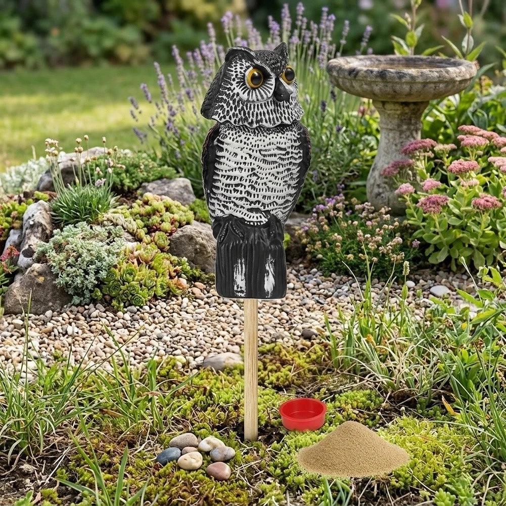 Owl Garden Statue 27 cm for Outdoor Stability (No Part Numbers)