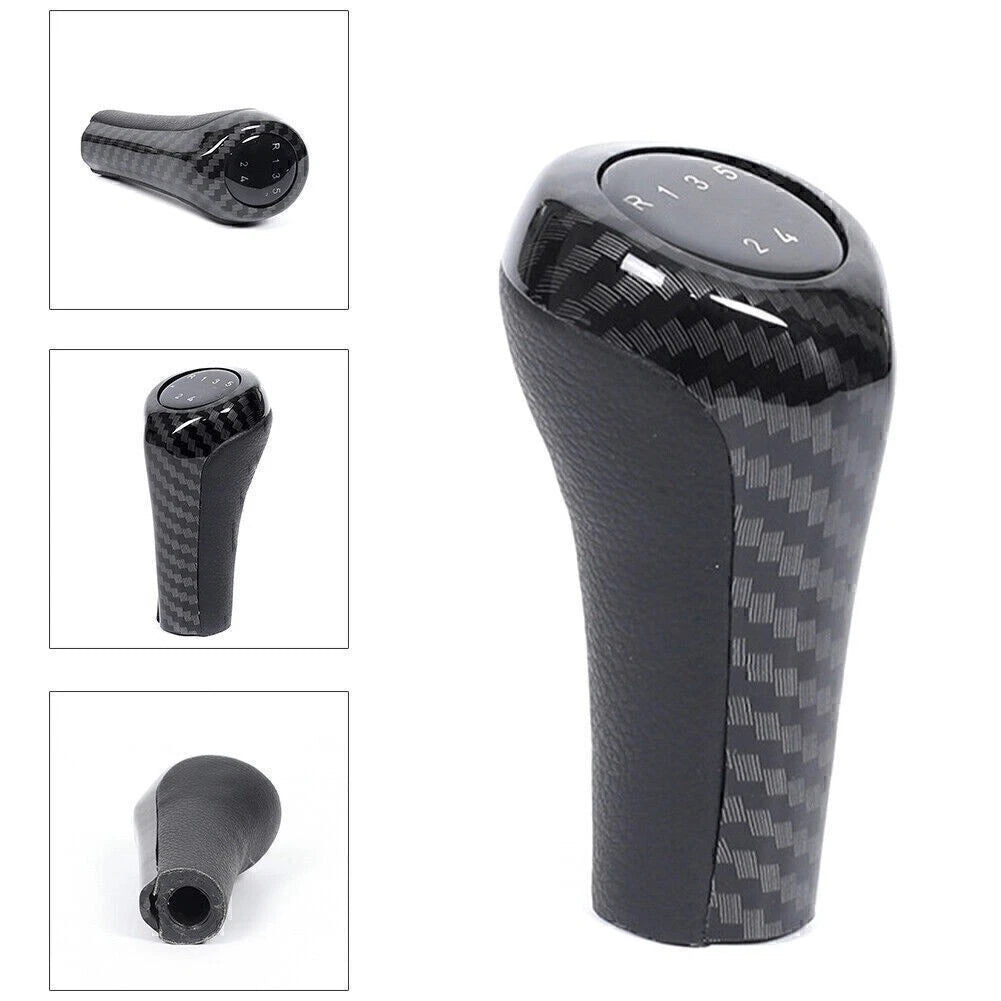 5 Speed Gear Shift Knob Black Carbon for BMW 1 Series E81 E82 E87 3 Series E46