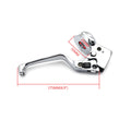 Chrome Skull Clutch Lever with Mount Bracket for Harley Dyna (2008–2014)