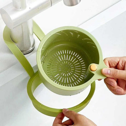 Space Saving Hanging Sink Drain Basket for Kitchen Cleanup